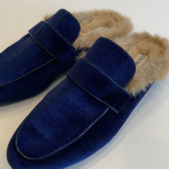 Steve Madden Kaden/Kade01S1 Blue Velvet Mules, 10M - Picture 3 of 14